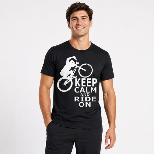 Keep Calm and Ride On MTB Graphic T-Shirt - Men’s