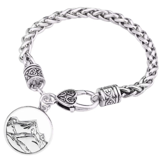 SummitWeave Mountain Charm Bracelet – Silver-Tone