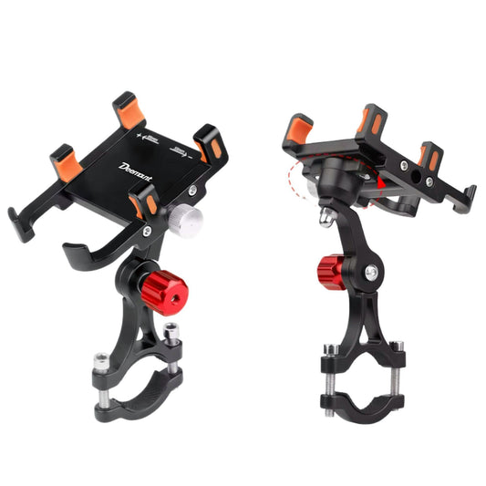 360° Rotatable Alloy Phone Mount - Secure & Versatile GPS Handlebar Bracket for Bikes & Motorcycles