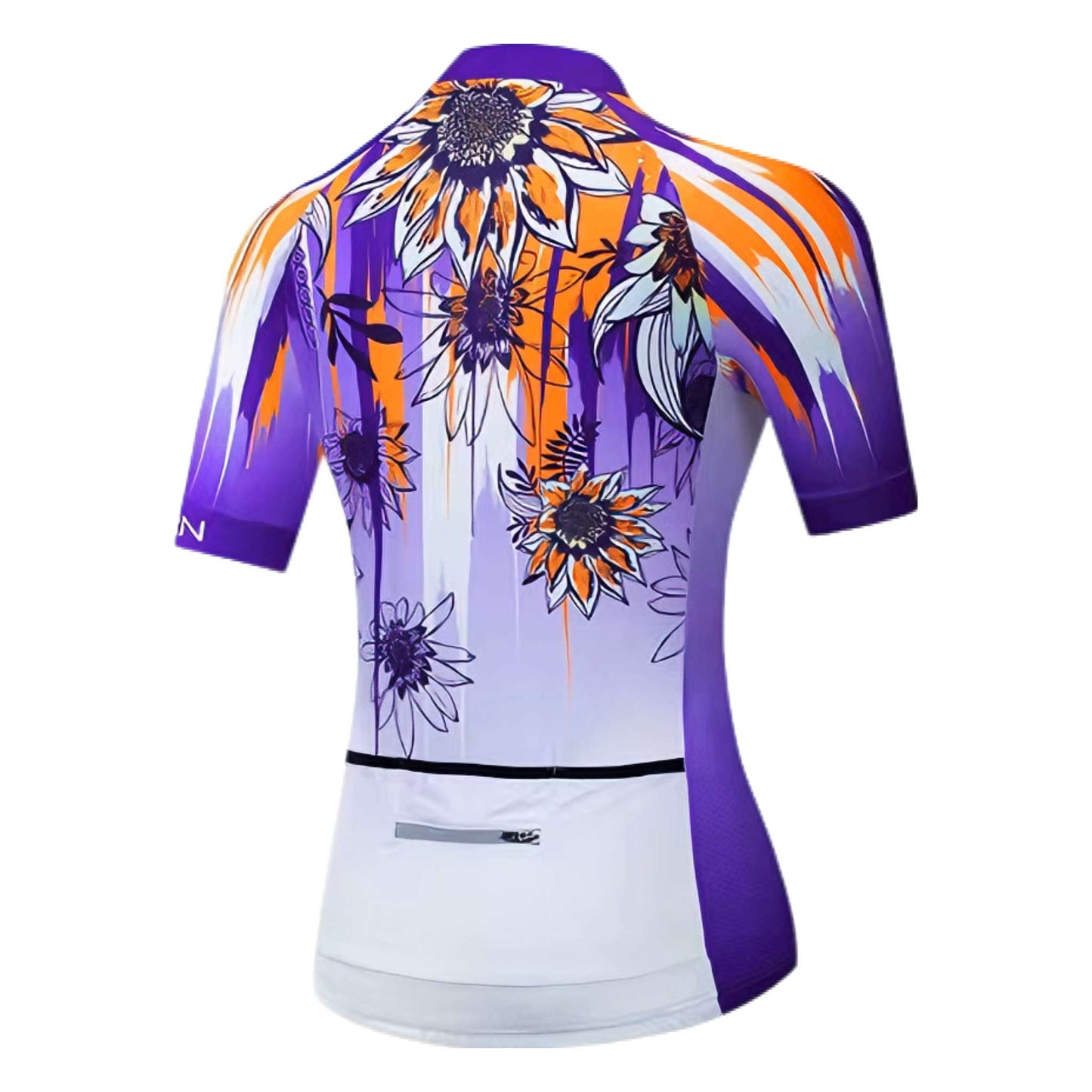 BlazeBloom Women's Cycling Jersey – Fireburst Floral
