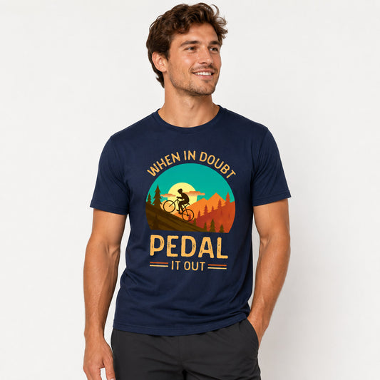 When In Doubt Pedal It Out MTB Graphic T-Shirt - Men's