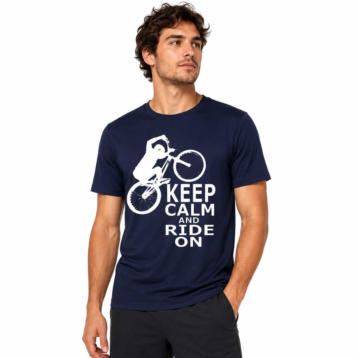 Keep Calm and Ride On MTB Graphic T-Shirt - Men’s