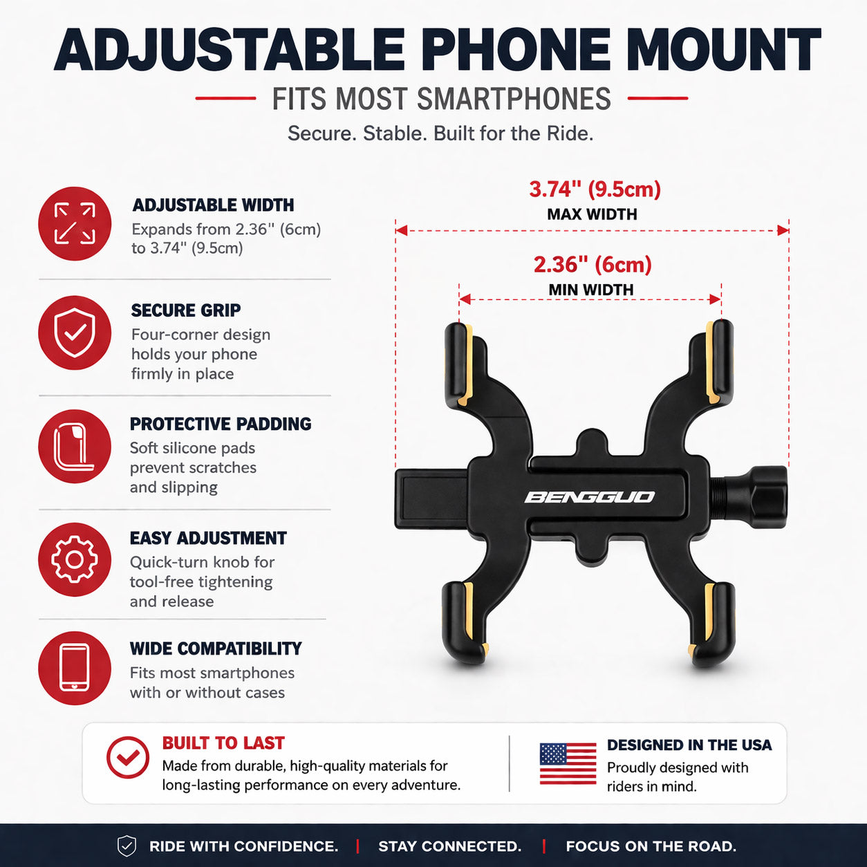 Alloy AR Headset-Mounted Bike Phone Mount