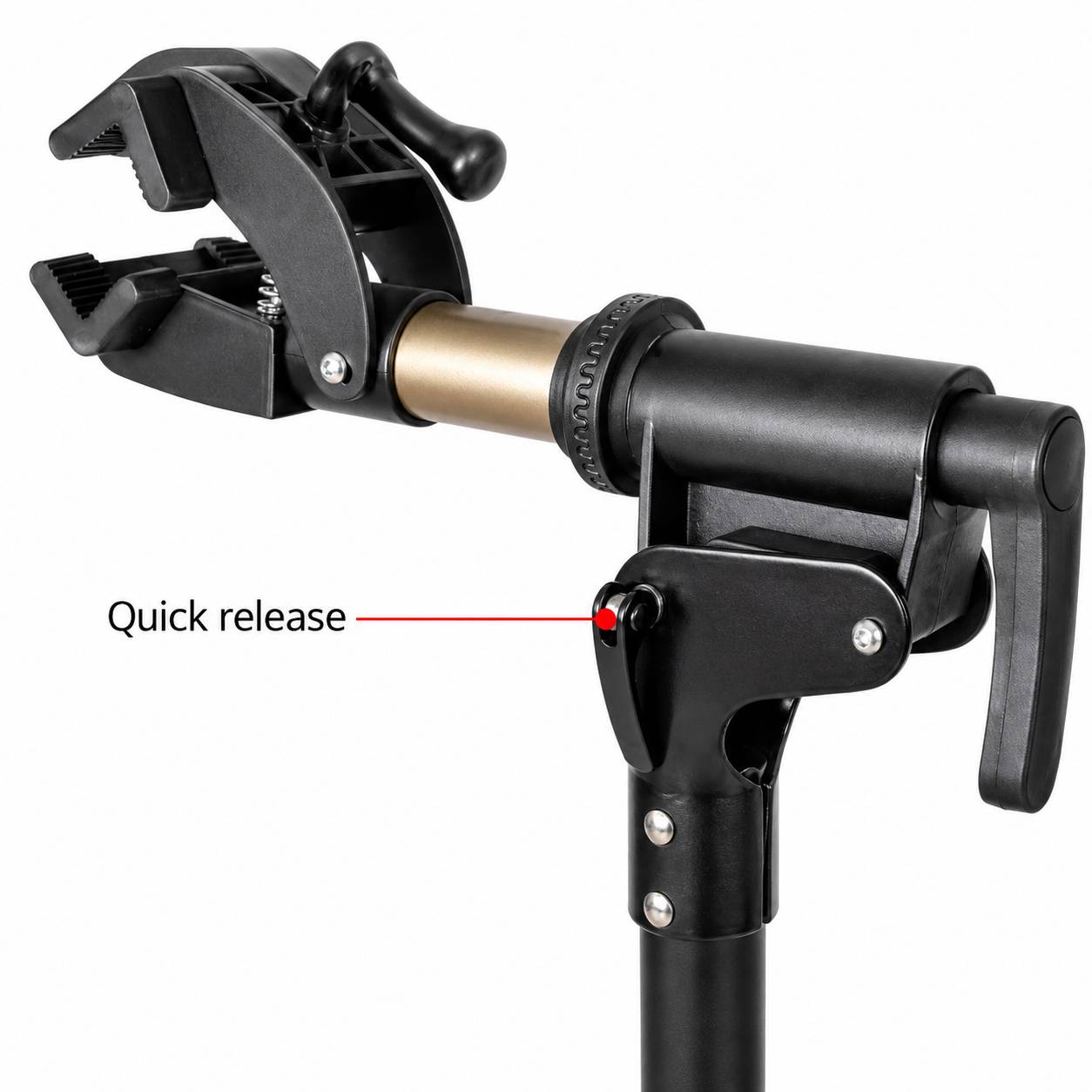 Foldable Bicycle Repair Stand with 360° Clamp & Tool Tray