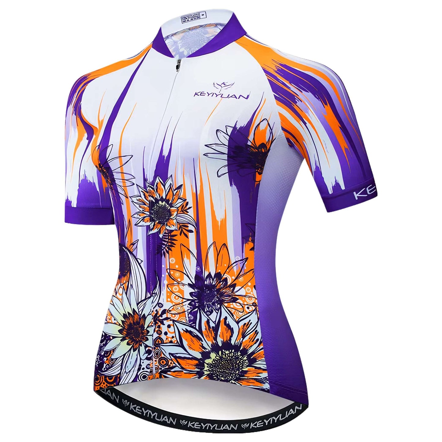 BlazeBloom Women's Cycling Jersey – Fireburst Floral