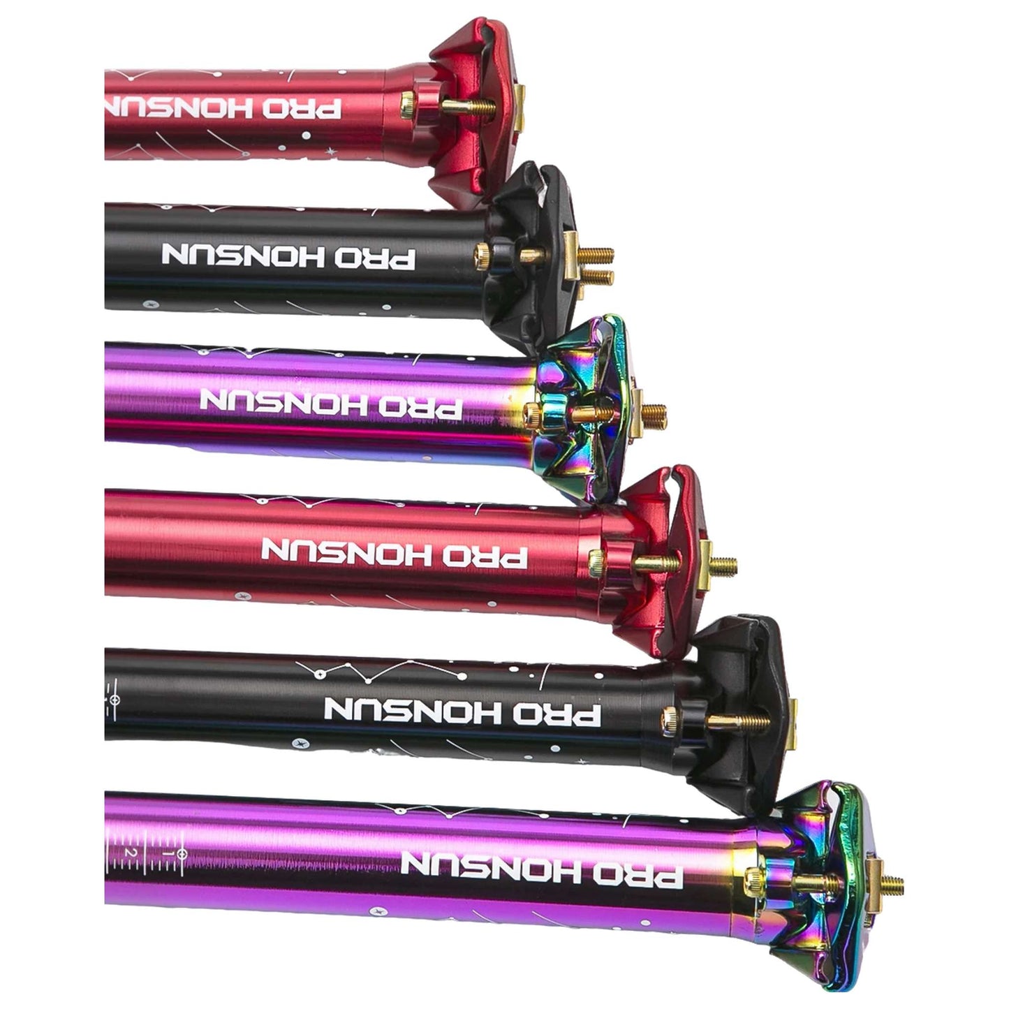 CNC Aluminum Alloy Seatpost - 27.2mm Rainbow | Precision Engineering for Ultimate Road and Mountain Biking Performance