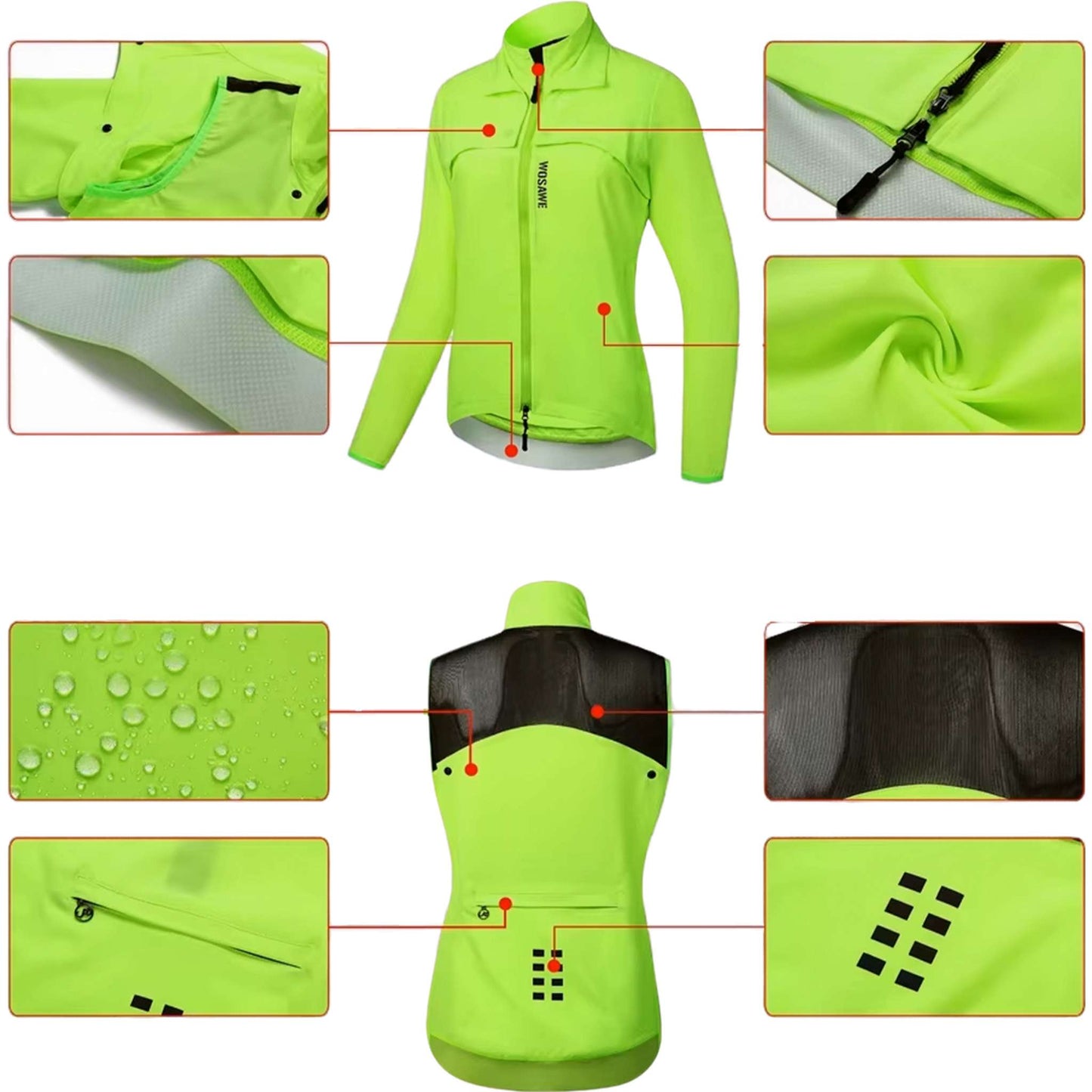 CycloneFlex Convertible Cycling Jacket - Woman's