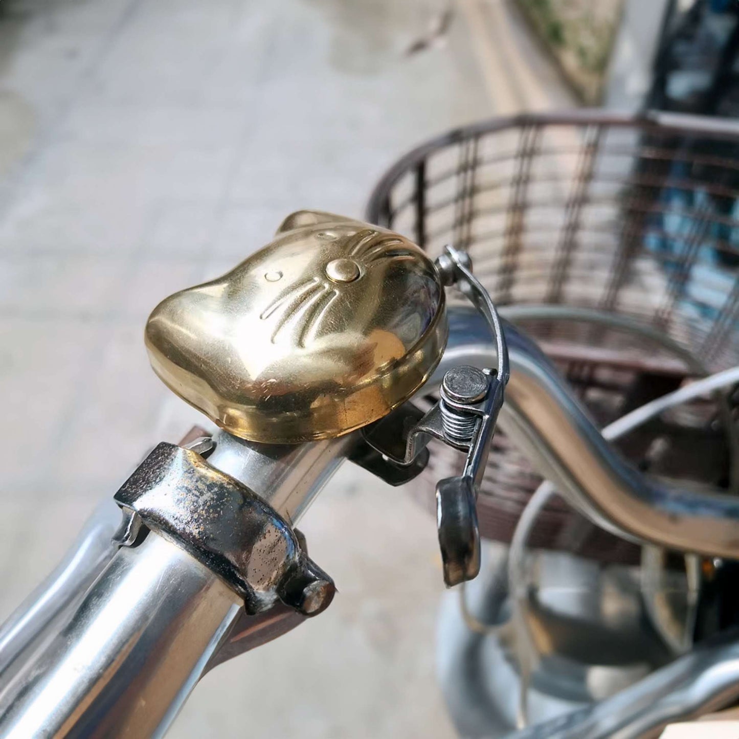 Copper Cat Bicycle Bell