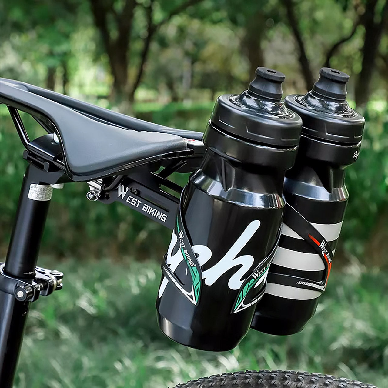 Dual Water Bottle Cage Extension Holder