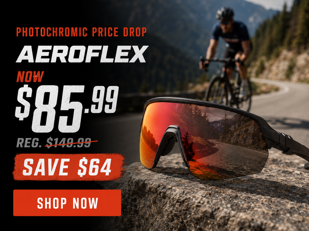AeroFlex photochromic cycling sunglasses price drop to $85.99