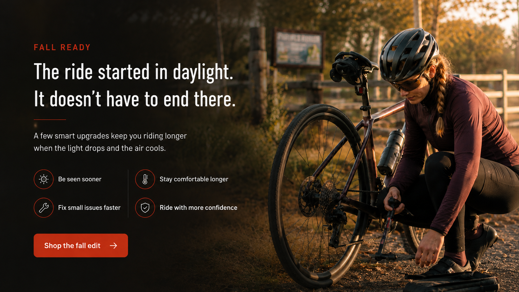 Fall-ready cycling checklist for visibility, comfort, repairs, and confident riding